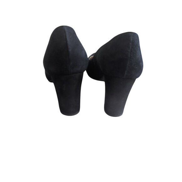 LK Bennett Black Suede Block Heel Pumps – EU 37 (US 6.5) - Picture 7 of 9